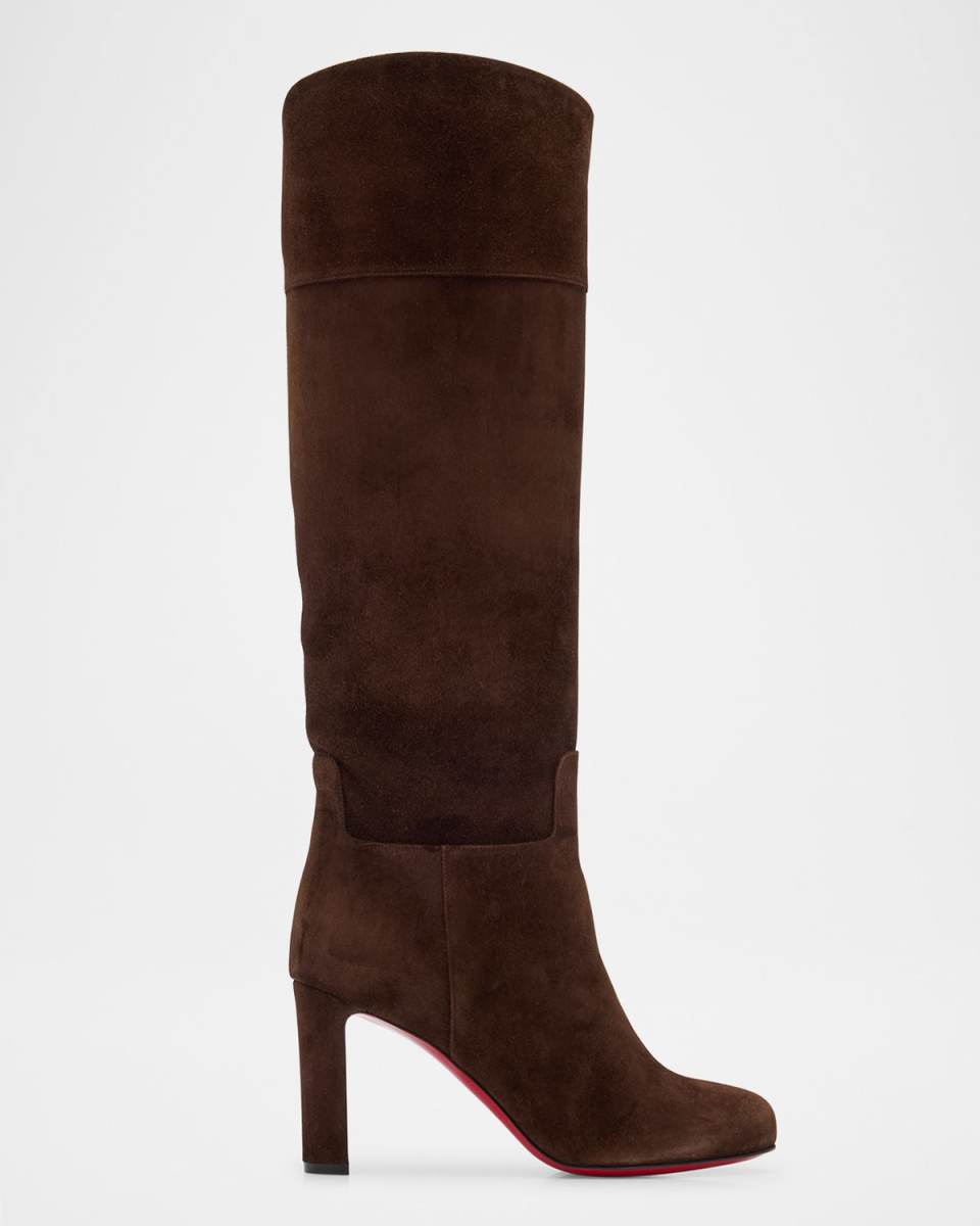 Loo Suede Red Sole Knee Boots